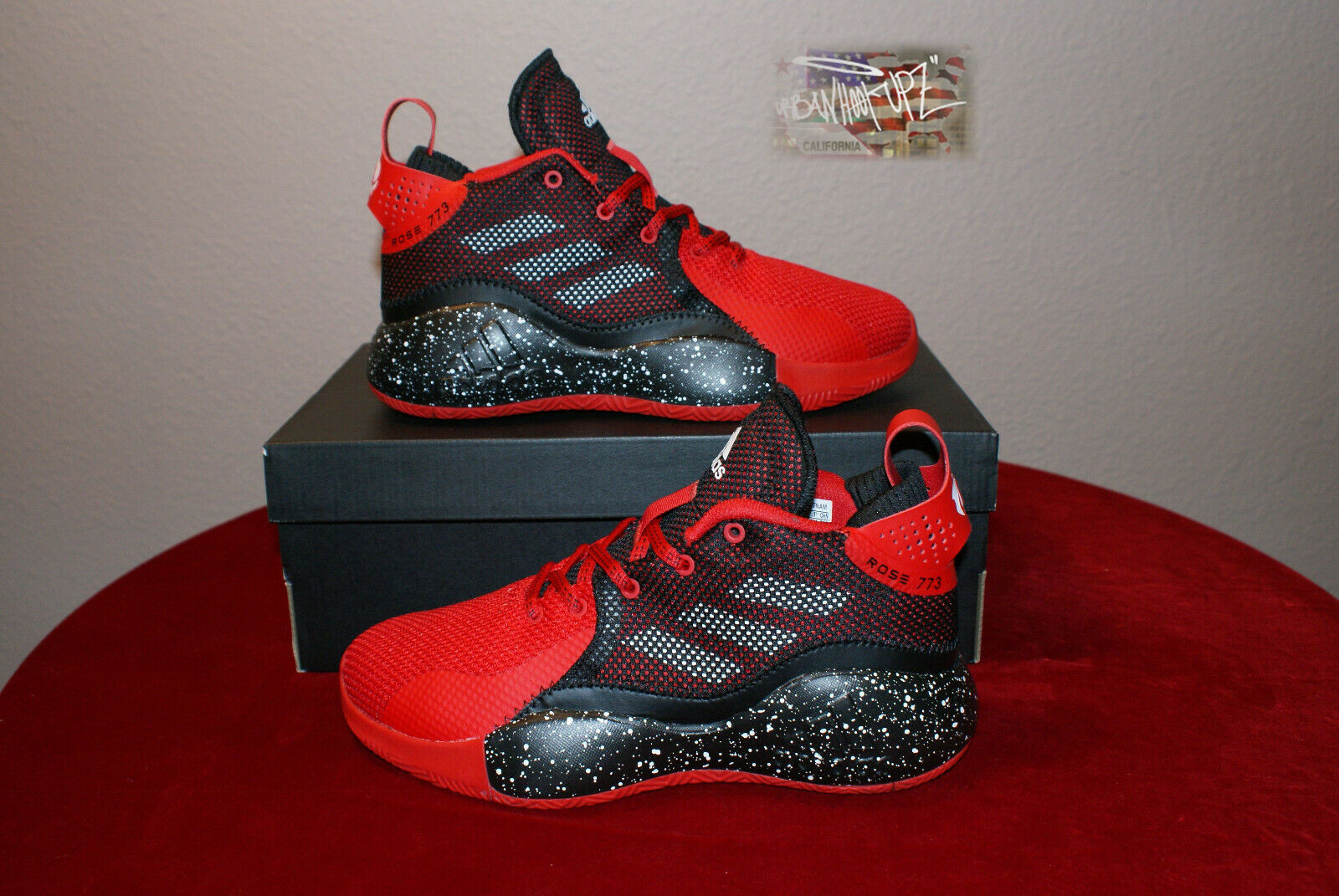 Adidas D Rose 773 2020 Basketball Shoes FW8788 Black & Red Youth BOYS Size 5
