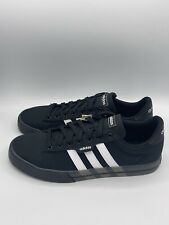 Adidas Daily 3.0 Mens Skate Shoes Black/White Canvas Casual Sneaker Trainers New
