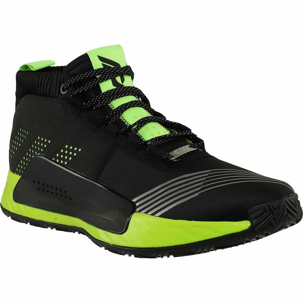 adidas Dame 5 Mens Basketball Sneakers Shoes Casual - Black,Green - Size