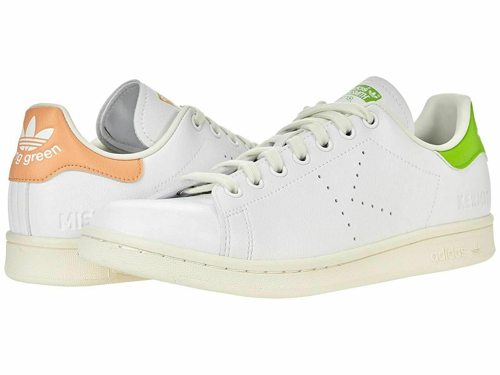 Adidas Disney (Stan Smith) Kermit Piggy Shoes Men's Sz 9.5 White NIB (GZ5996) ⭐