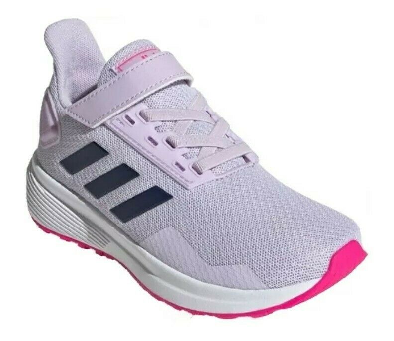 Adidas Duramo 9 Running Course Girls Lavendar Navy Pink Shoes Kids US Size 12.5