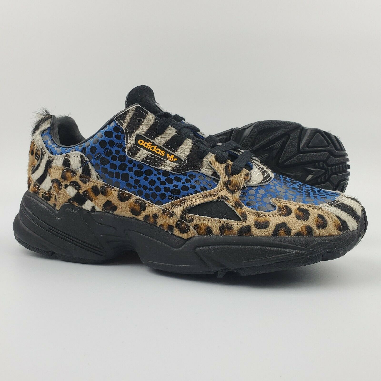 Adidas Falcon Out Loud Collection Animal Print Shoes Women's Size 7.5 Leopard