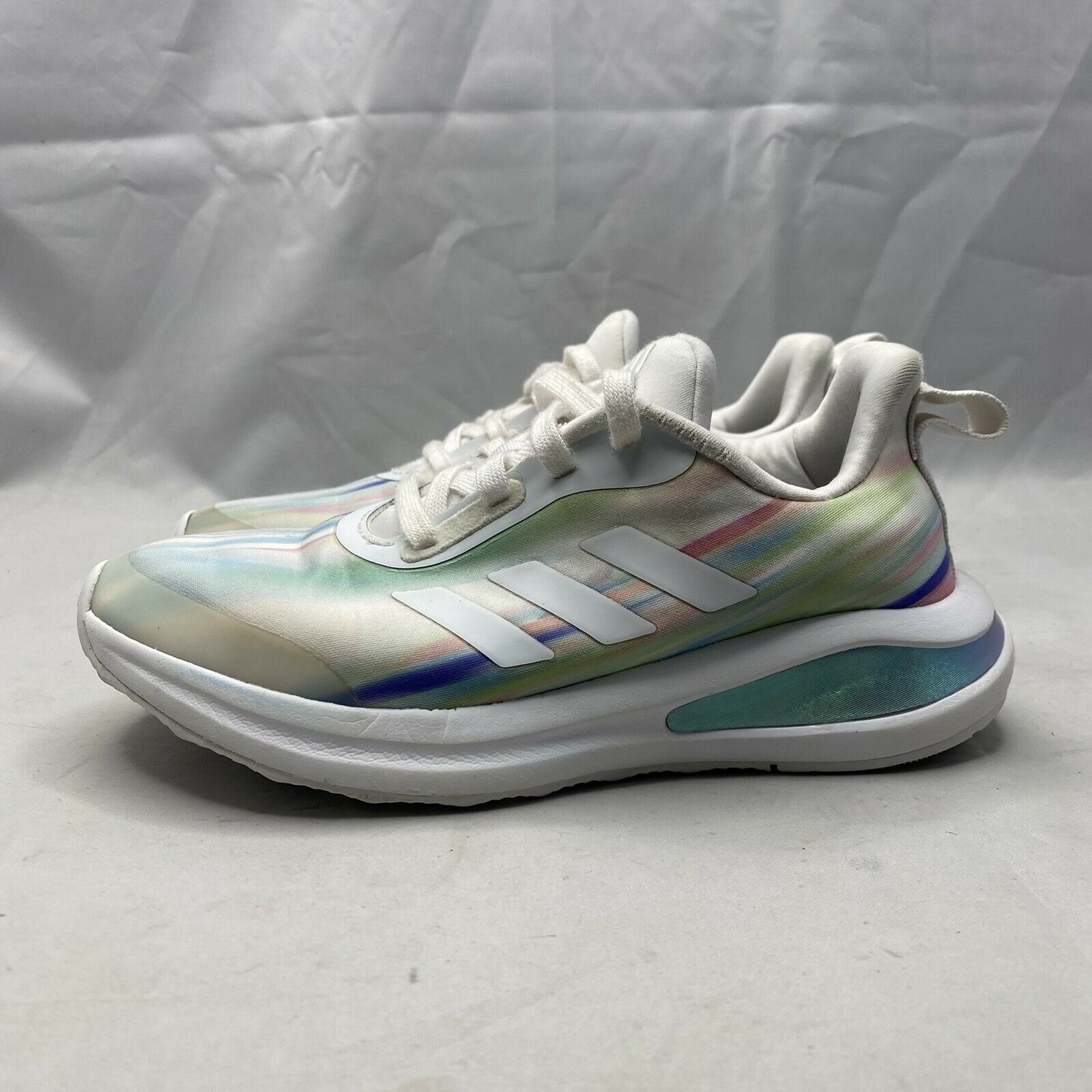 Adidas Fortarun J Graphic Multicolor White Running Shoes Sneakers Youth Size 1