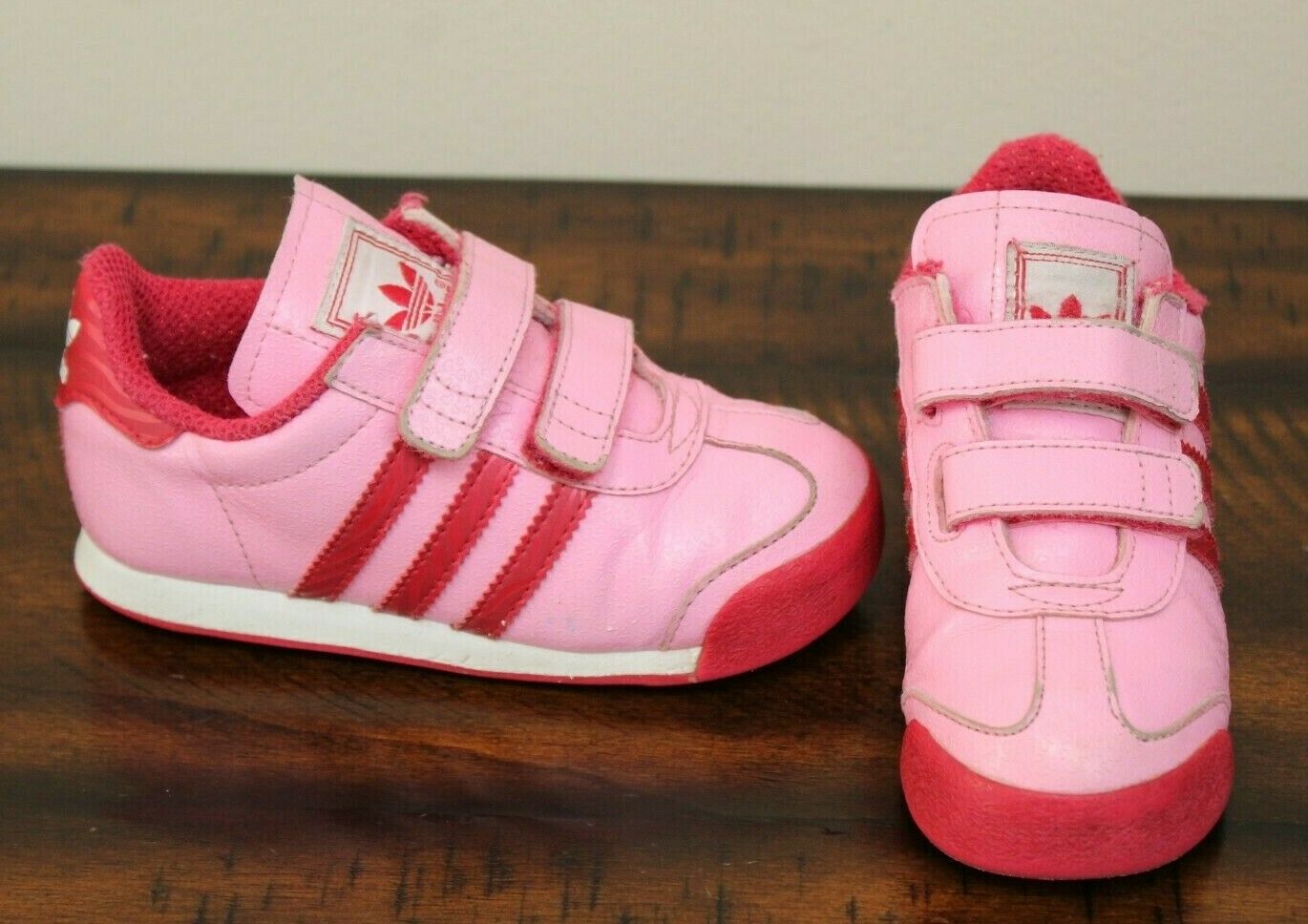 Adidas Grand Court PINK SNEAKERS sz 9 Toddler Girls Athletic Shoes Red Heart