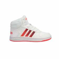 adidas Hoops Mid 2.0 High - Kids Girls Sneakers Shoes Casual - Pink,White