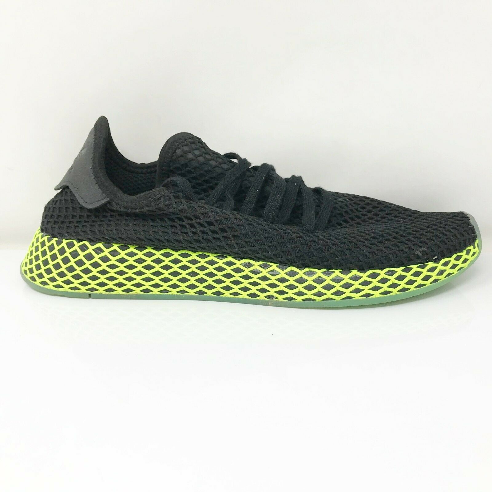 Adidas Mens Deerupt 675005 Black Running Shoes Sneakers Size 12