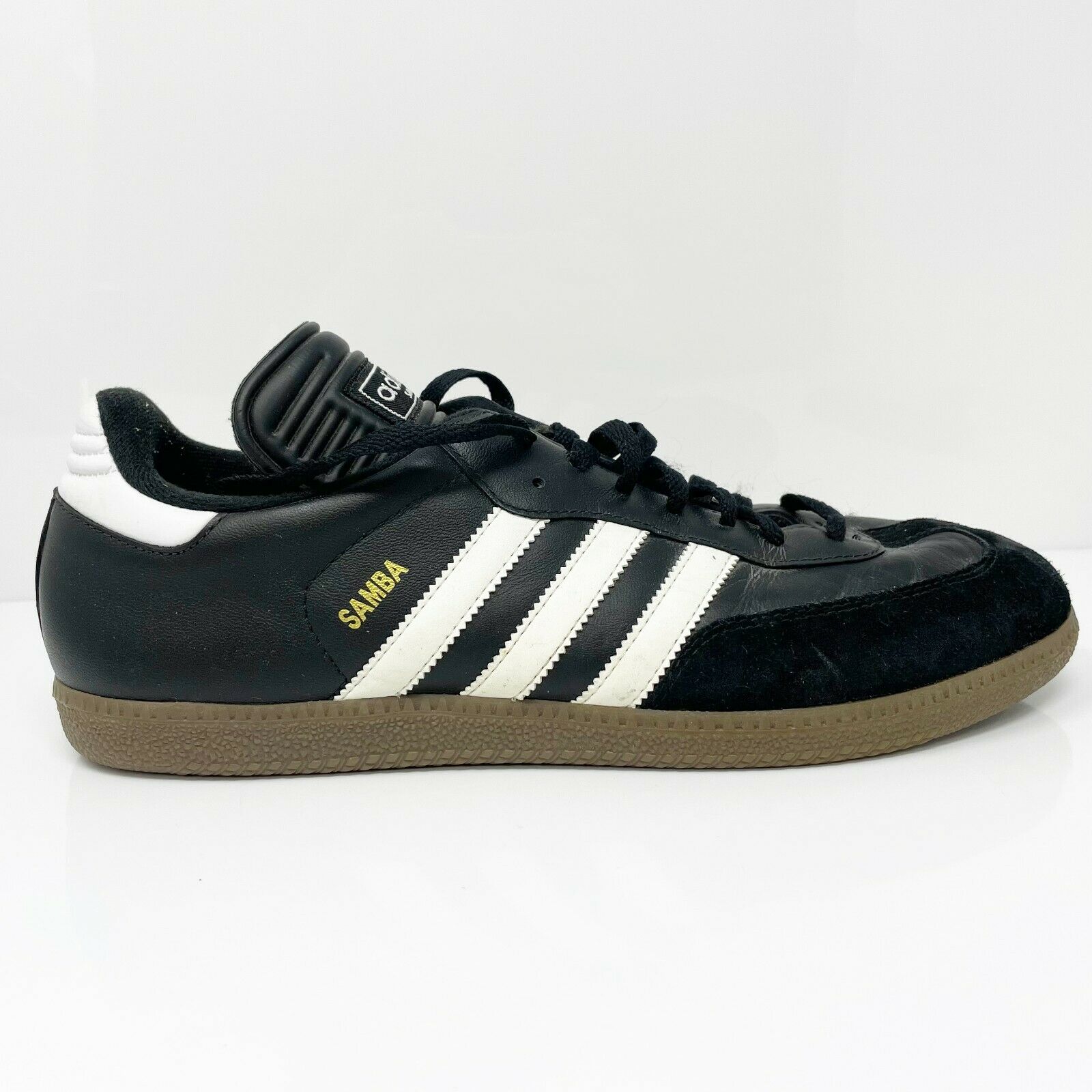 Adidas Mens Samba 034563 Black White Running Shoes Sneakers Size 11