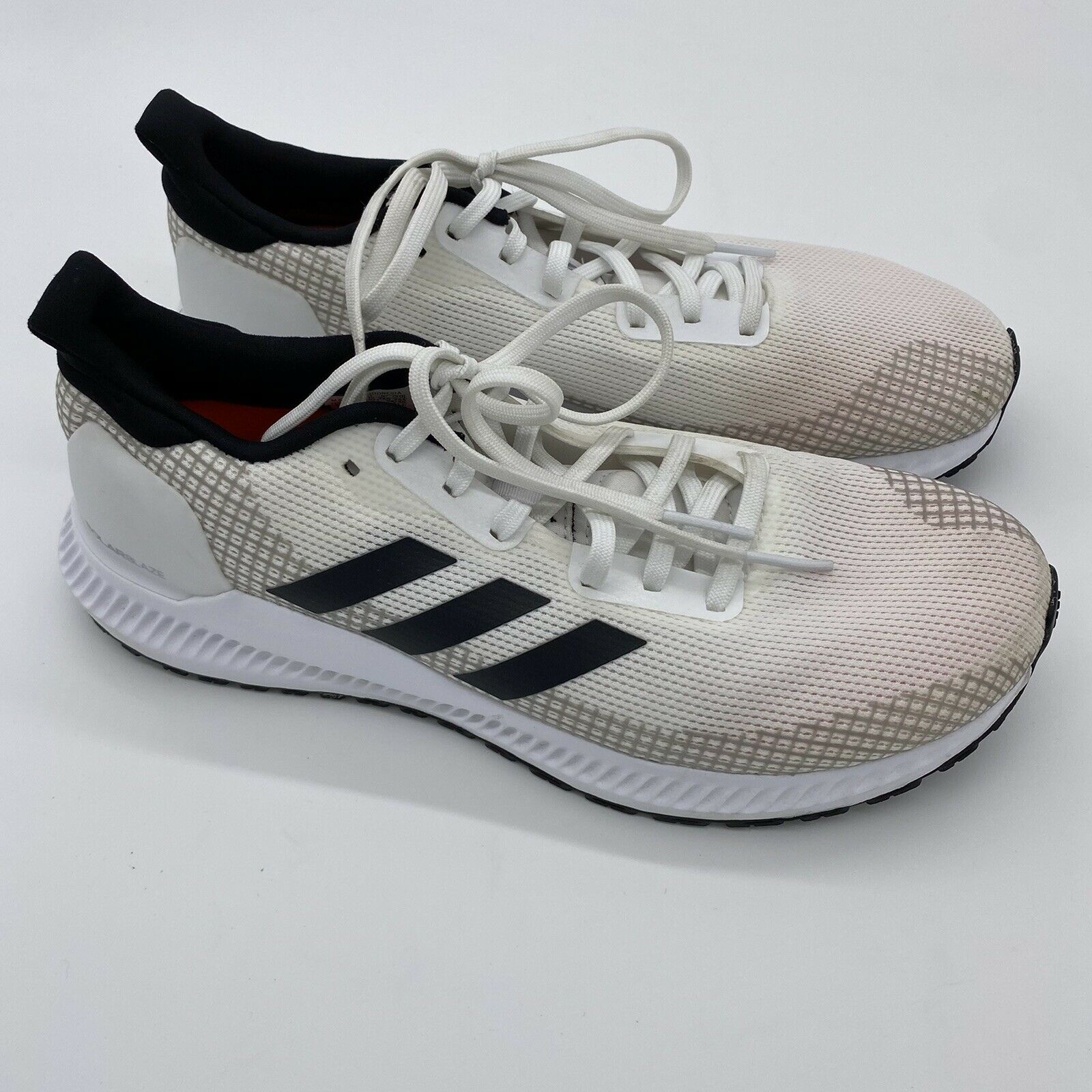 Adidas Men's Solar Blaze Bounce White Gray Hombre Running Shoes Sz 8