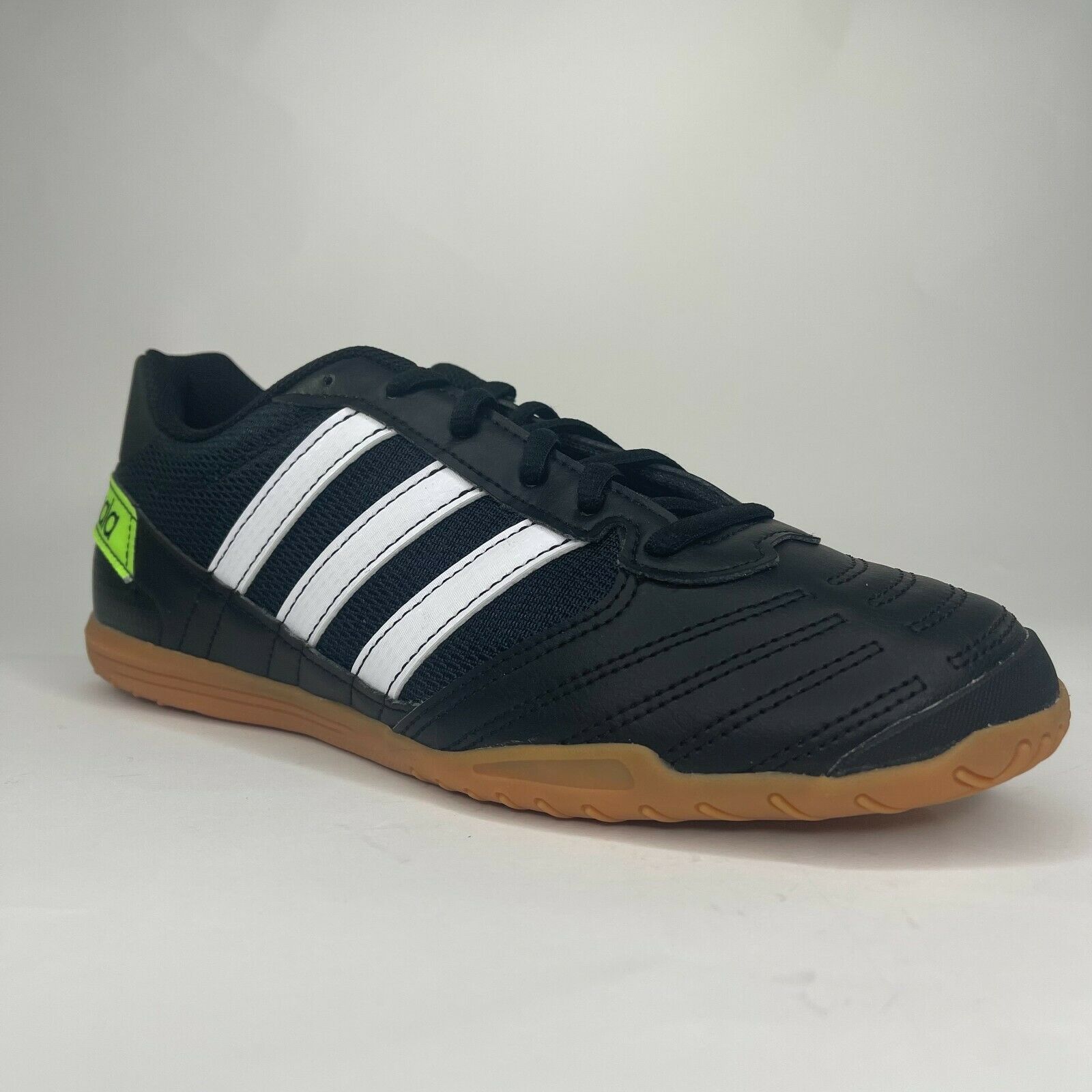 Adidas Mens Super Sala Black White Lime Indoor Soccer Shoes Size 9 FV5456 NIB