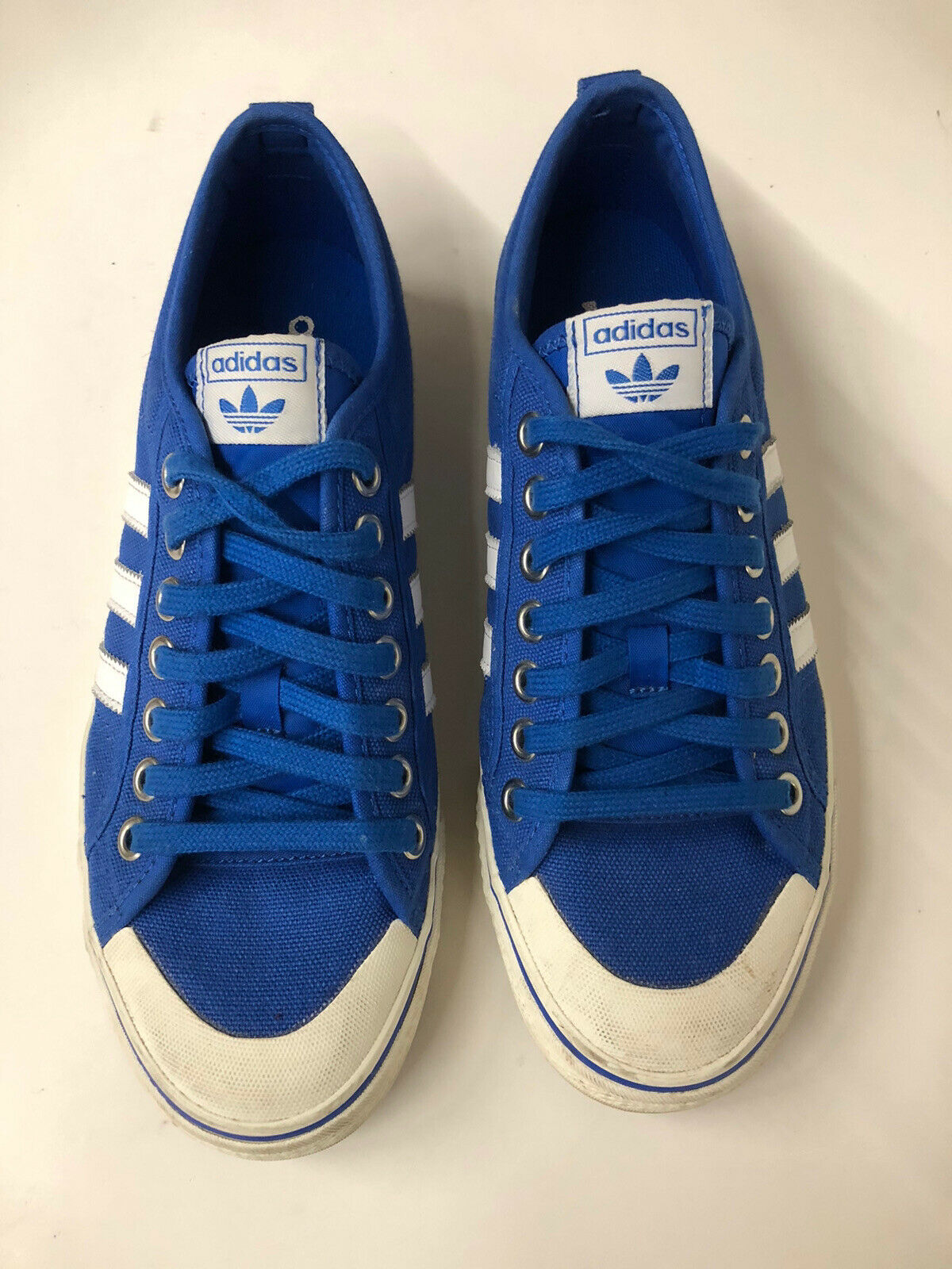 Adidas nizza platform canvas shoes blue w/ White Stripes Men’s 9