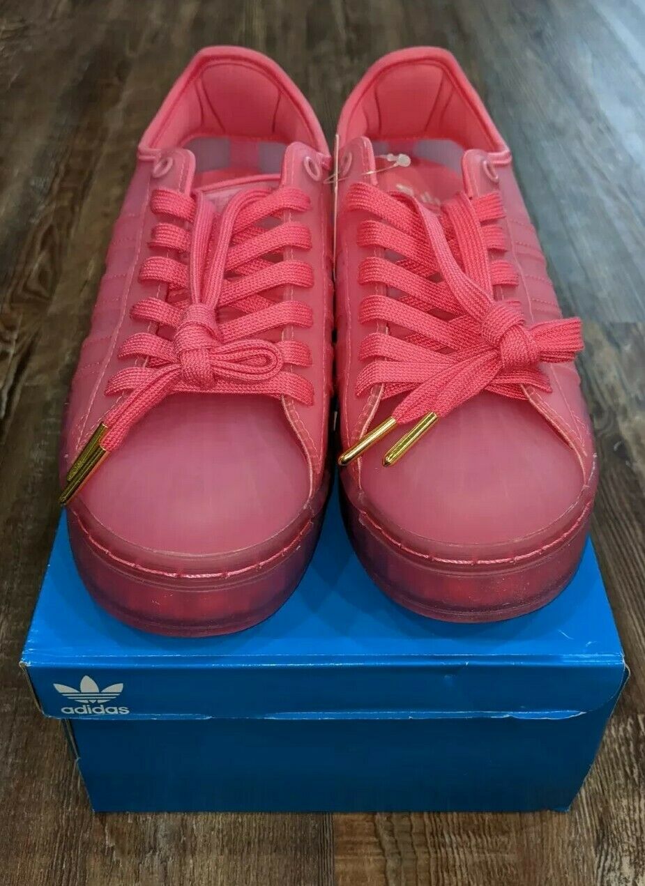 Adidas Original Superstar Jelly Shoes Solar Pink FX4322 Women's Size 8