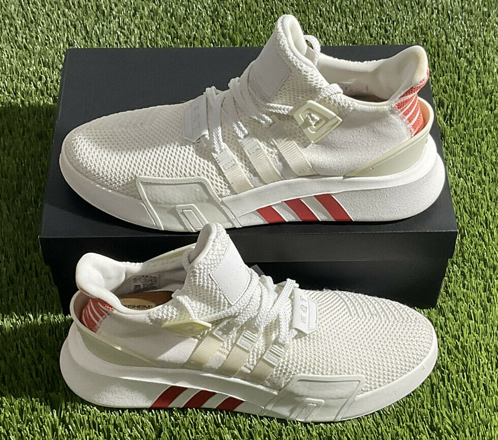 Adidas Originals EQT Shoes 12 Mens Bask ADV White Red 3 Stripes Used CQ2992