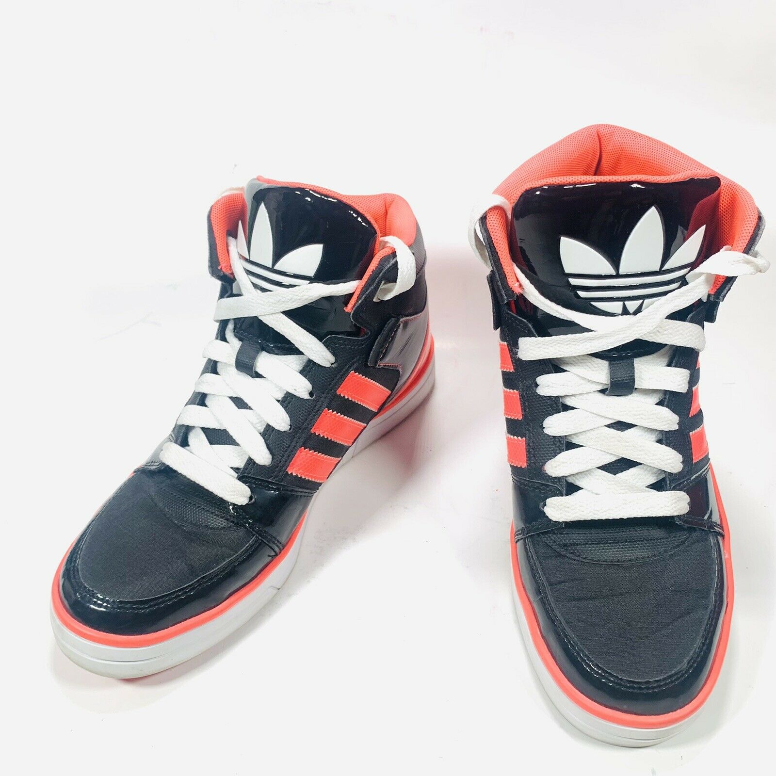 Adidas Originals Hardcourt Hi Juniors Shoes Coral Leather Size 6.5 EUC ~ G67498