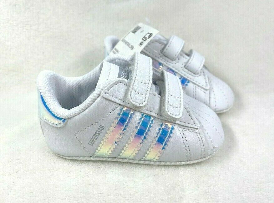 Adidas Originals Superstar Baby Sneakers, Unisex Size 1K (Infant 1), Crib Shoes
