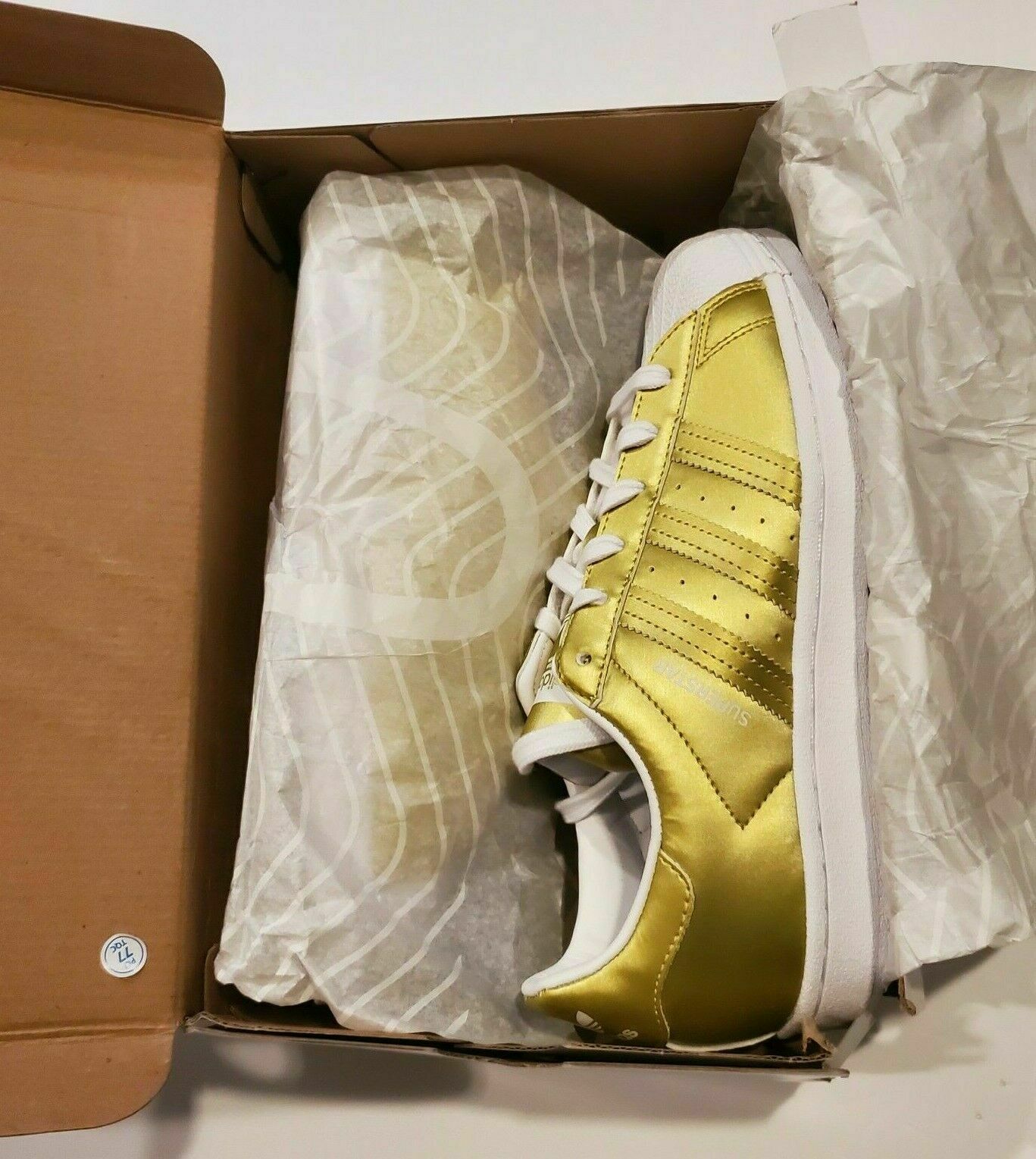 adidas Originals Superstar Metallic Casual Shoes Gold FY1154710 Women's Size 7.5