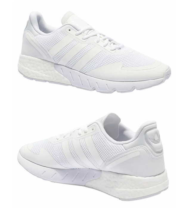 Adidas Originals ZX 1K Boost [FX6516] Shoes Mens Size 10 White Silver New NIB