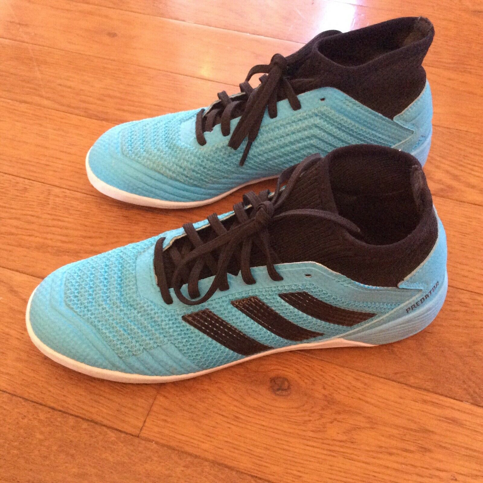 Adidas Predator 19.3 Indoor/Futsol Soccer Shoes, Blue/Black, Men’s size 6.5