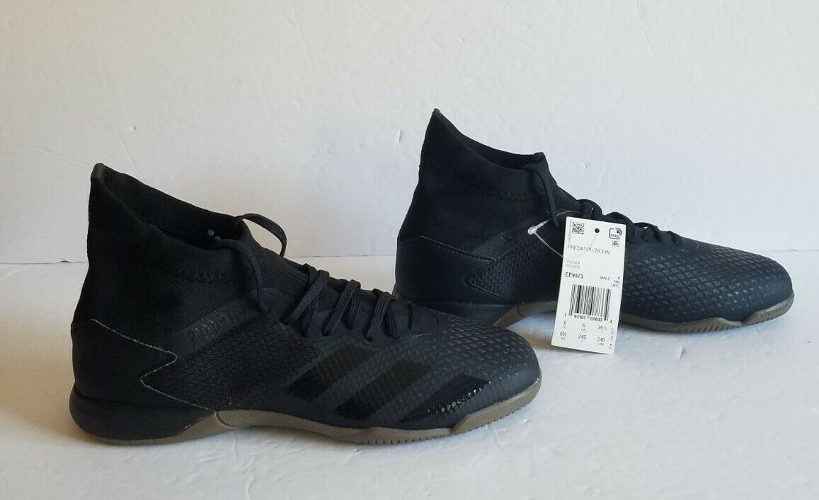 Adidas Predator 20.3 IN Mens NEW EE9573 Black Indoor Soccer Shoes Size 6.5