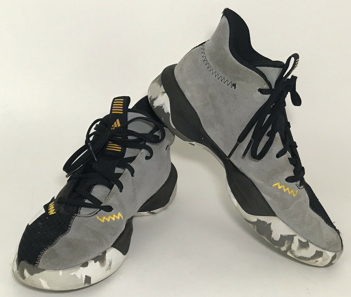 Adidas Pro Next 2019 Kid Youth Size 6 Basketball Shoes Black/Gray Lace Up F97305