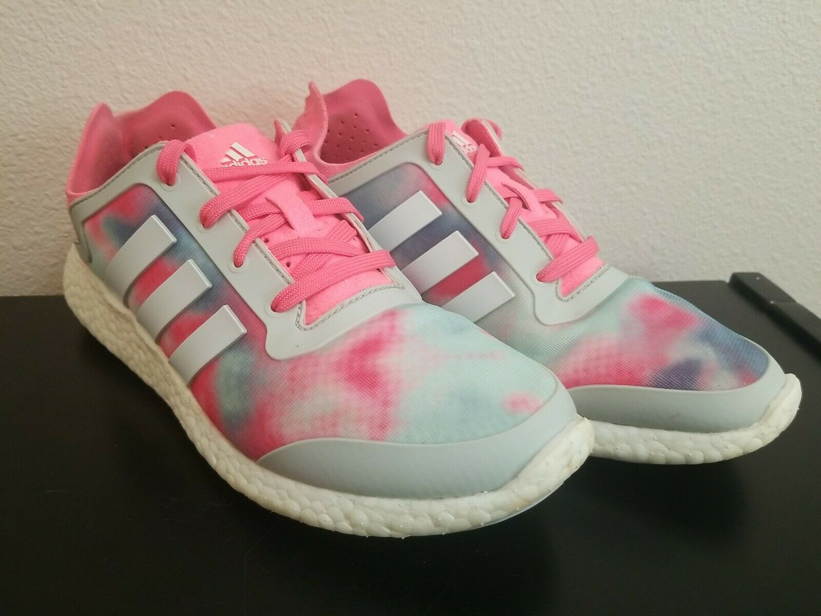 Adidas Pure Boost City Blur Running Shoes Women's Size 8.5 Pink Camo, No Insoles