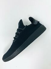 Adidas PW TENNIS HU Mens Pharrell Williams Triple Black Shoes Size 11-14 GX2484