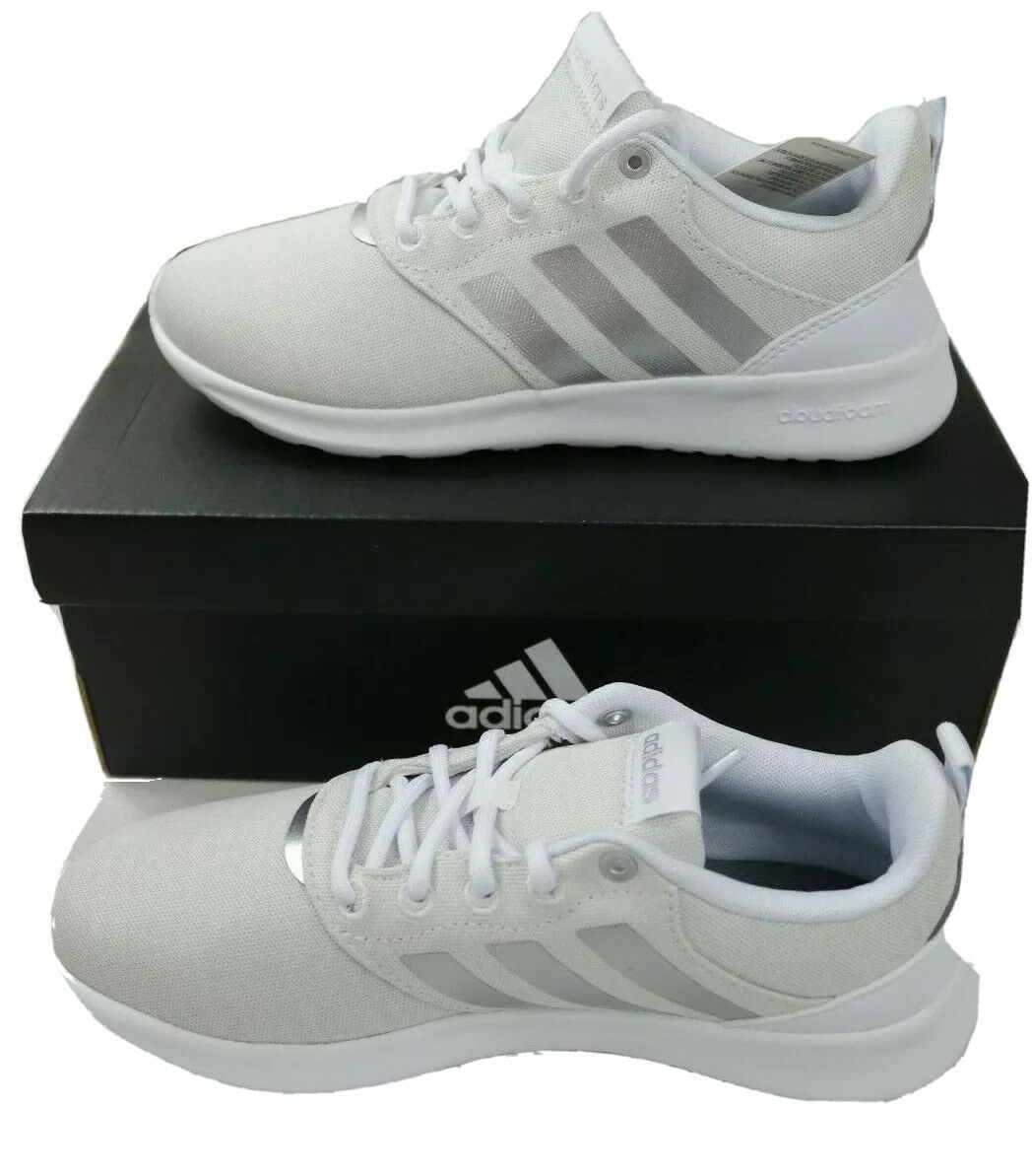 ADIDAS QT Racer 2.0 Women Girls Running Sneaker Shoes FV9612 White Gray Size 5