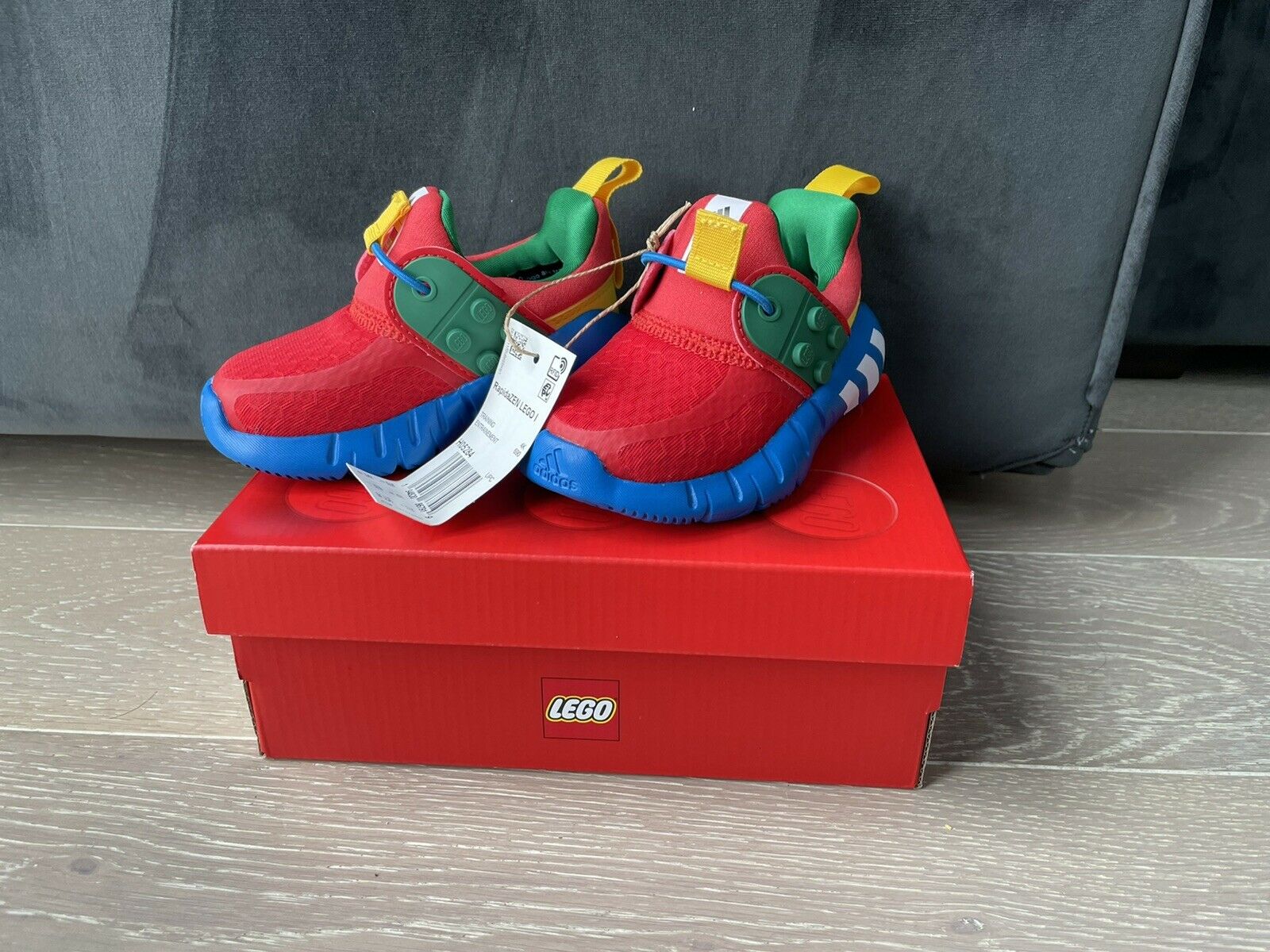 ADIDAS RAPIDAZEN X LEGO® SHOES *BRAND NEW* Size 5K Infant/Toddler *SOLD OUT*