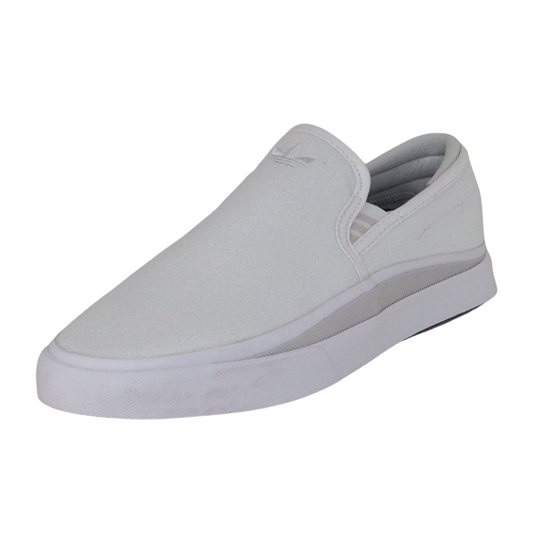 Adidas Sabalo Slip On DB3065 Shoes Sneakers Canvas White Boys SZ 5 Y= 6.5 Womens