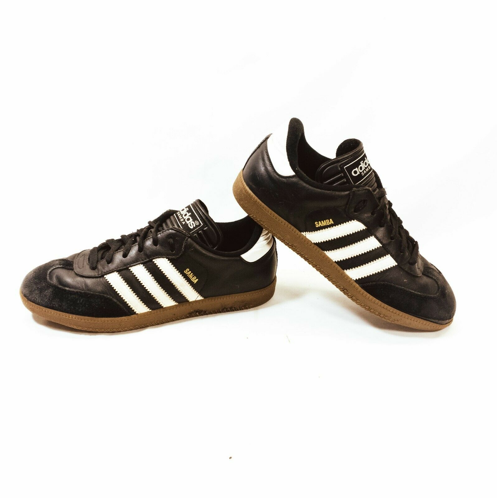 ADIDAS Samba Black/White 3 Stripe Indoor Soccer Shoes Mens Size 5.5 UK 5