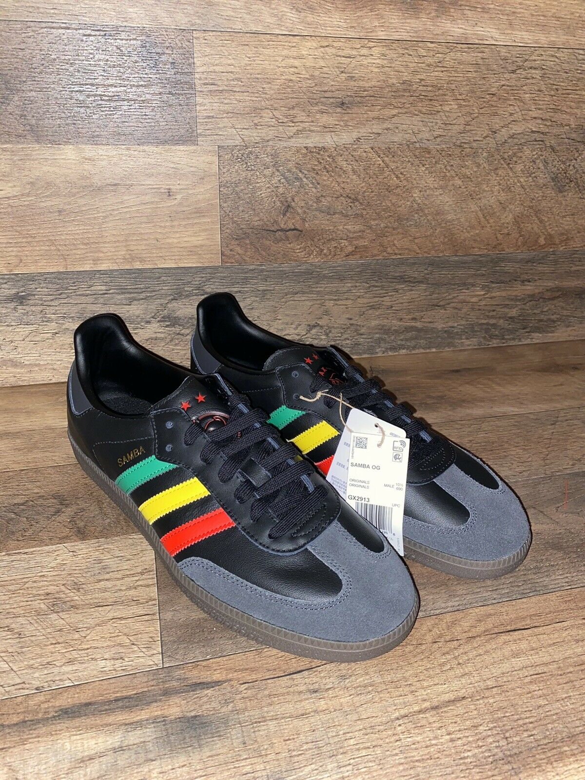 Adidas Samba OG Ajax Shoes Soccer Bob Marley Rasta GX2913 Men's Size 11