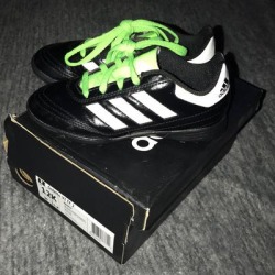 Adidas Shoes | Adidas Indoor Soccer Shoes For Youth | Color: Black/Green | Size: 12k
