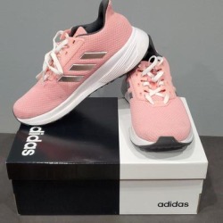 Adidas Shoes | Adidas Pink And Silver Gym Shoes For Girls | Color: Pink/Silver | Size: 4bb