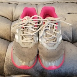 Adidas Shoes | Adidas Shoes Girls Size 3 Used Condition | Color: Gray/Pink | Size: 3g