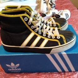 Adidas Shoes | Adidas Women's Basketball Shoes High Tops Size 8.5 | Color: Black/White | Size: 8.5