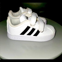 Adidas Shoes | Baby Boy Adidas Shoes Size 5 | Color: White | Size: 5bb