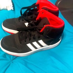 Adidas Shoes | Boys Size 5 Sneakers Adidas | Color: Black/Red | Size: 5b