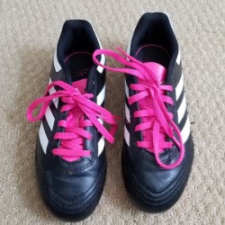 Adidas Shoes | Girls Adidas Soccer Cleat Youth 1.5 | Color: Black/Pink | Size: Youth 1.5