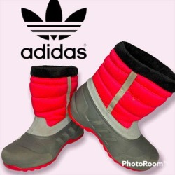 Adidas Shoes | Girls Size 3, Gray And Pink Primaloft Winter Snow Boots By Adidas | Color: Gray/Pink | Size: 3bb