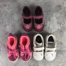 Adidas Shoes | Girls Size 6 Lot 3 Piece Bundle Shoes Sneakers | Color: Pink/White | Size: 6bb