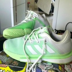 Adidas Shoes | Green Adidas Sneakers | Color: Green/White | Size: 8