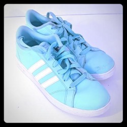 Adidas Shoes | Kids Size 5 Womens 7 Adidas Tiffany Blue White | Color: Blue/White | Size: 5bb