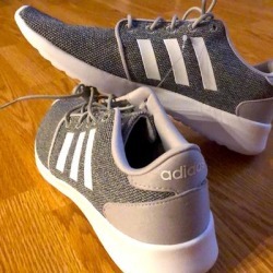 Adidas Shoes | Memory Foam Adidas Gray Sneakers | Color: Gray/White | Size: 8.5