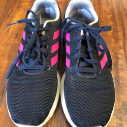 Adidas Shoes | Old School Adidas Sneakers | Color: Black/Pink | Size: 4g