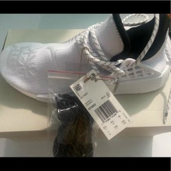 Adidas Shoes | Pharrell Williams Hu Nmd By Adidas | Color: White | Size: 7
