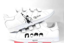 Adidas Stan Smith White Queen Templates Freddie Mercury Silhouette Black [ Shoes
