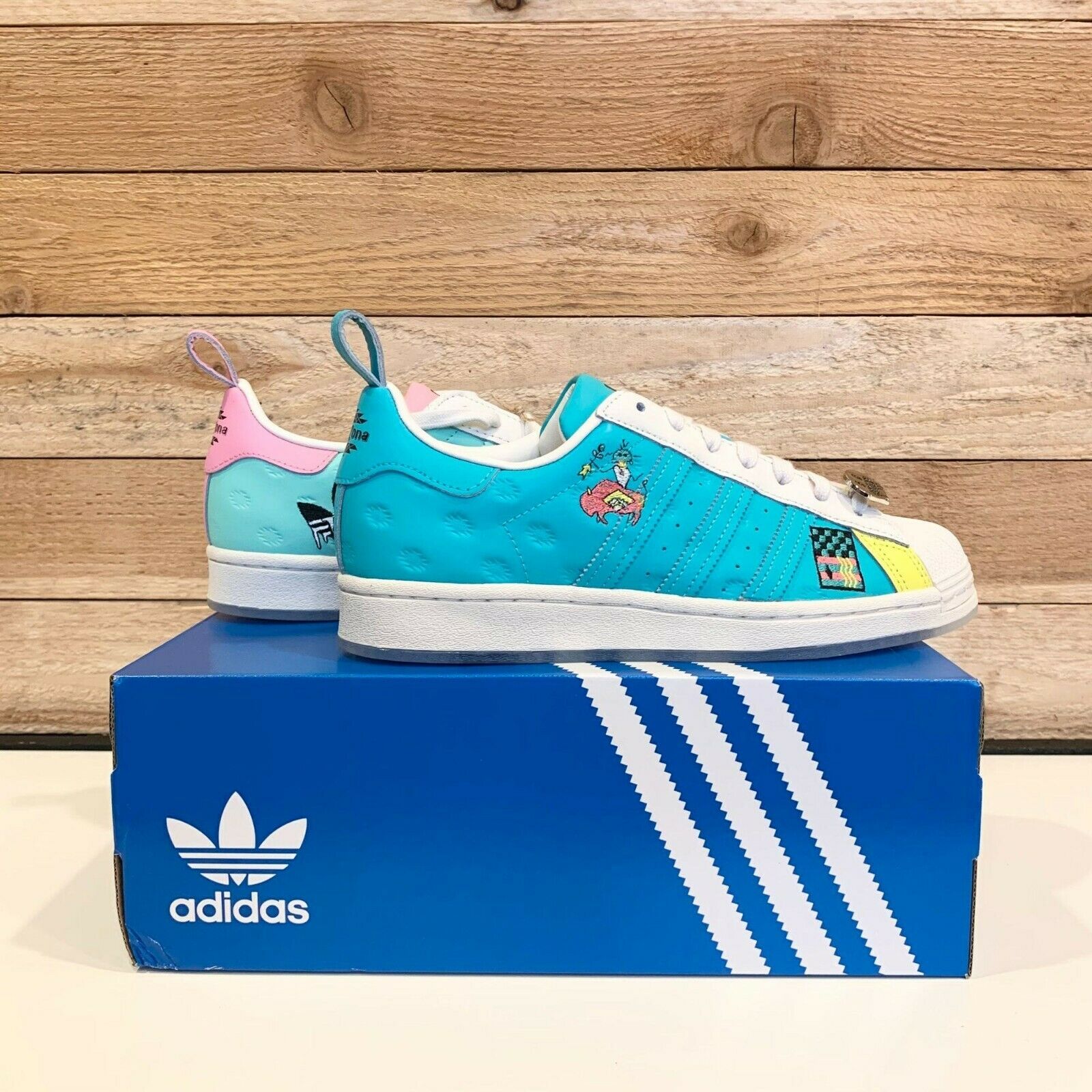 Adidas Superstar Arizona Shoes Limited edition Men's Size 12 NIB Teal Authentic