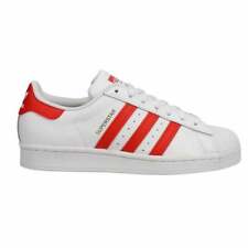 adidas Superstar Mens Sneakers Shoes Casual - Red,White