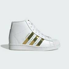 ADIDAS SUPERSTAR UP WEDGE WOMEN'S SHOES White/Gold/Black FW3905 sz 6 7.5