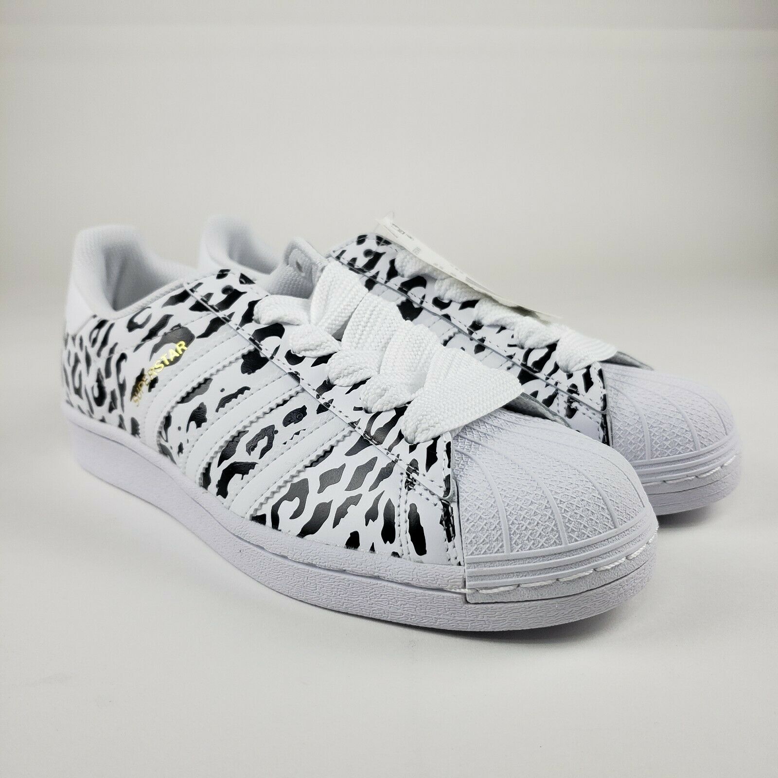 adidas Superstar Women 7 Originals Cheetah Print Leopard White