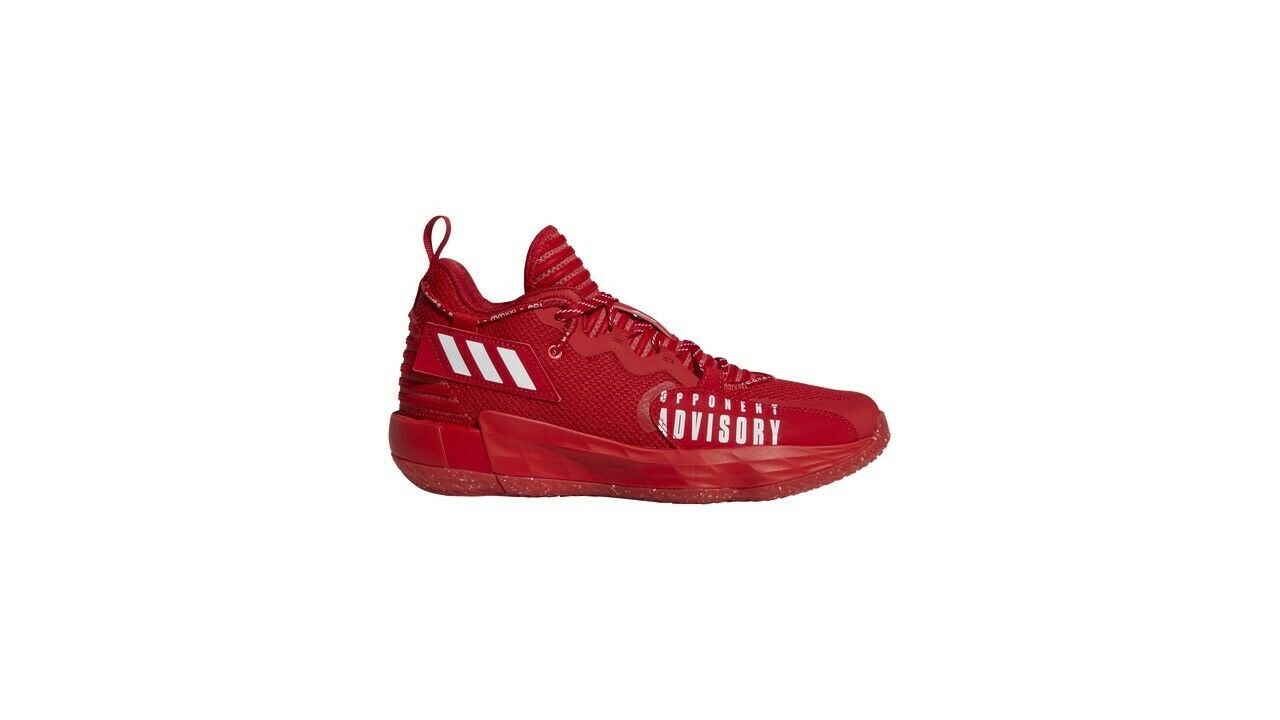 adidas Unisex-Adult Dame 7 Extply Basketball Shoe (red men's13/women's14)